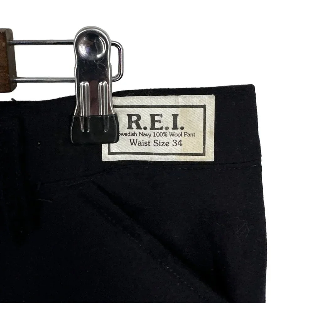 R.E.I. Swedish Navy 100% Wool Pants Size 34 - Picture 3 of 9